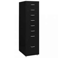 vidaXL fekete fém mobil iratszekrény 28 x 41 x 109 cm irattároló szekrény