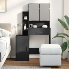 vidaXL fekete fésülködőasztal szekrénnyel 80 x 35 x 132 cm bútor