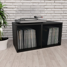 vidaXL fekete forgácslap bakelittároló doboz 71 x 34 x 36 cm kerti bútor