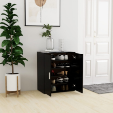 vidaXL Fekete forgácslap cipősszekrény 60 x 35 x 70 cm bútor