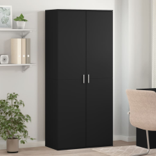 vidaXL fekete forgácslap cipősszekrény 80 x 39 x 178 cm bútor