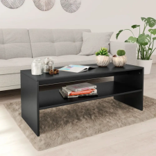 vidaXL Fekete forgácslap dohányzóasztal 100 x 40 x 40 cm bútor
