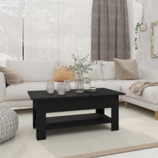 vidaXL fekete forgácslap dohányzóasztal 102 x 55 x 42 cm bútor