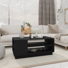 vidaXL fekete forgácslap dohányzóasztal 102 x 55 x 43 cm bútor