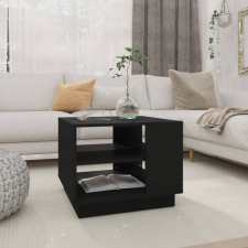 vidaXL fekete forgácslap dohányzóasztal 55 x 55 x 43 cm bútor