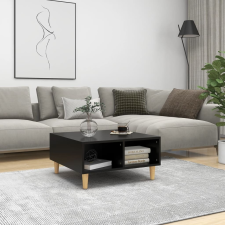 vidaXL fekete forgácslap dohányzóasztal 60 x 60 x 30 cm bútor