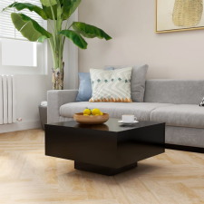 vidaXL fekete forgácslap dohányzóasztal 60 x 60 x 31,5 cm bútor