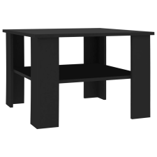 vidaXL fekete forgácslap dohányzóasztal 60 x 60 x 42 cm  (800208) bútor