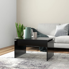 vidaXL fekete forgácslap dohányzóasztal 68 x 50 x 38 cm bútor