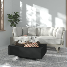 vidaXL fekete forgácslap dohányzóasztal 85 x 55 x 31 cm bútor