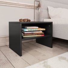 vidaXL fekete forgácslap éjjeliszekrény 40 x 30 x 30 cm bútor