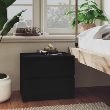 vidaXL fekete forgácslap éjjeliszekrény 50 x 39 x 43,5 cm bútor