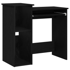 vidaXL fekete forgácslap íróasztal polcokkal 84x40x78 cm (860446) íróasztal