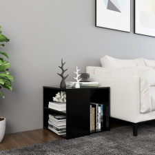 vidaXL fekete forgácslap kisasztal 50 x 50 x 45 cm bútor