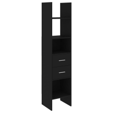 vidaXL fekete forgácslap könyvszekrény 40 x 35 x 180 cm (803417) bútor