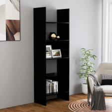 vidaXL fekete forgácslap könyvszekrény 60 x 35 x 180 cm bútor