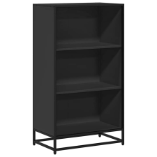 vidaXL fekete forgácslap könyvszekrény 60x35x107,5 cm (849114) bútor