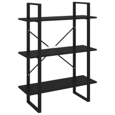 vidaXL fekete forgácslap könyvszekrény 80 x 30 x 105 cm (806528) bútor