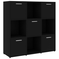 vidaXL fekete forgácslap könyvszekrény 90 x 30 x 90 cm (802931) bútor