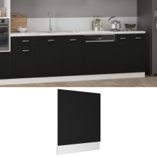 vidaXL fekete forgácslap mosogatógép-panel 59,5 x 3 x 67 cm beépíthető gépek kiegészítői