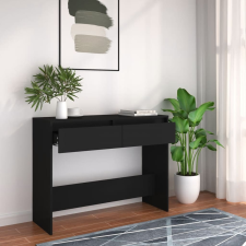 vidaXL fekete forgácslap tálalóasztal 100 x 35 x 76,5 cm bútor