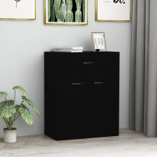 vidaXL fekete forgácslap tálalószekrény 60 x 30 x 75 cm bútor