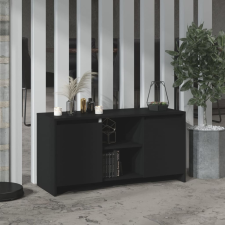vidaXL fekete forgácslap TV-szekrény 102 x 37,5 x 52,5 cm bútor