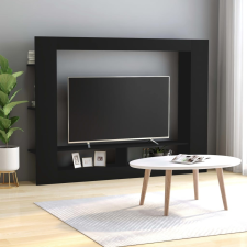 vidaXL fekete forgácslap TV-szekrény 152 x 22 x 113 cm bútor
