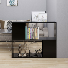 vidaXL fekete forgácslap TV-szekrény 80 x 24 x 63 cm bútor