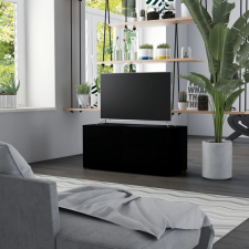 vidaXL fekete forgácslap TV-szekrény 80 x 34 x 36 cm bútor