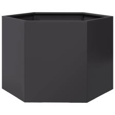vidaXL fekete hatszögű acél kerti növénytartó 69 x 60 x 45 cm (851122) kerti tárolás