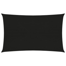 vidaXL fekete HDPE napvitorla 160 g/m² 5 x 7 m kerti bútor