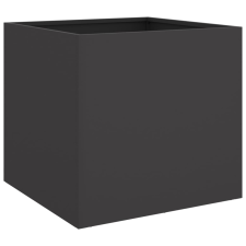 vidaXL fekete hidegen hengerelt acél növénytartó 42 x 40 x 39 cm (841547) kerti tárolás