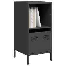 vidaXL fekete hidegen hengerelt acél tálalószekrény 35 x 39 x 73,5 cm bútor