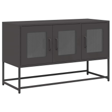 vidaXL fekete hidegen hengerelt acél TV-szekrény 100,5x39x60,5 cm (853338) bútor