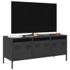 vidaXL fekete hidegen hengerelt acél TV-szekrény 101,5 x 39 x 43,5 cm