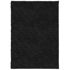 vidaXL fekete hosszú szálú bozontos modern szőnyeg 120 x 170 cm (375278) lakástextília