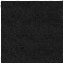 vidaXL fekete hosszú szálú bozontos modern szőnyeg 160 x 160 cm (375280) lakástextília