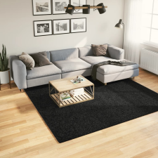 vidaXL fekete hosszú szálú bozontos modern szőnyeg 240 x 240 cm lakástextília