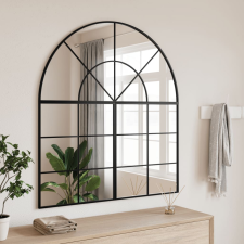 vidaXL fekete ívelt vas fali tükör 100 x 50 cm bútor