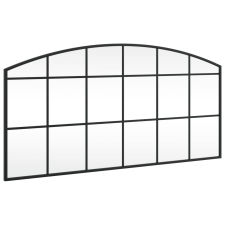vidaXL fekete ívelt vas fali tükör 100 x 50 cm (358638) bútor