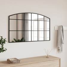 vidaXL fekete ívelt vas fali tükör 100 x 60 cm bútor