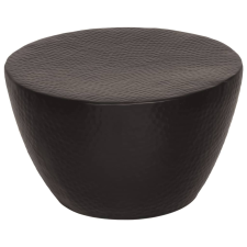 vidaXL fekete kalapált alumínium dohányzóasztal Ø 50 x 30 cm bútor
