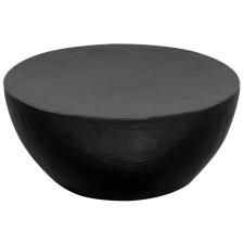 vidaXL fekete kalapált alumínium dohányzóasztal 70 x 30 cm (246510) bútor
