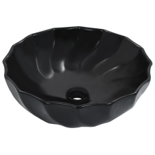 vidaXL Fekete kerámia mosdókagyló 46 x 17 cm fürdőszoba kiegészítő