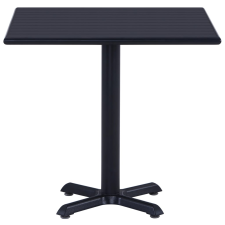 vidaXL fekete kerti asztal 80 x 80 x 75 cm kerti bútor