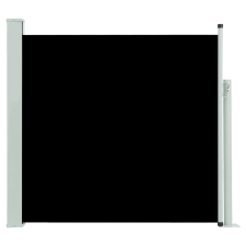 vidaXL fekete kihúzható oldalsó teraszi napellenző 170 x 300 cm (48364) kerti bútor