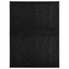 vidaXL Fekete kimosható lábtörlő 90 x 120 cm lakástextília