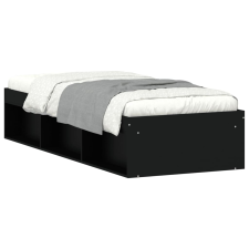 vidaXL fekete kisméretű egyszemélyes ágykeret 75 x 190 cm (3203846) ágy és ágykellék