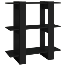 vidaXL fekete könyvszekrény/térelválasztó 80 x 30 x 87 cm (811584) bútor